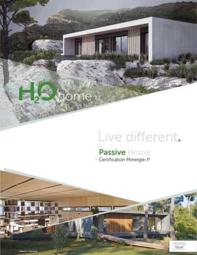 Page portfolio book H2OHome maison pop up affiche cnzia graphisme & impression Bassin lémanique, Nyon et Pays de Gex