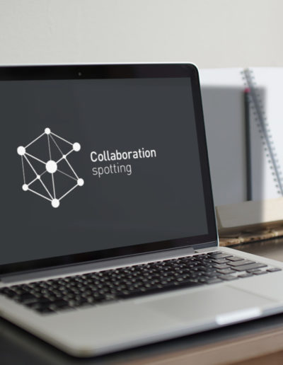 Page portfolio book CERN collaboration spotting logotype cnzia graphisme & impression Bassin lémanique, Nyon et Pays de Gex